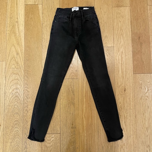 NWOT Frame Le High Skinny de Jeanne in Black Wash, 25 - Picture 6 of 7